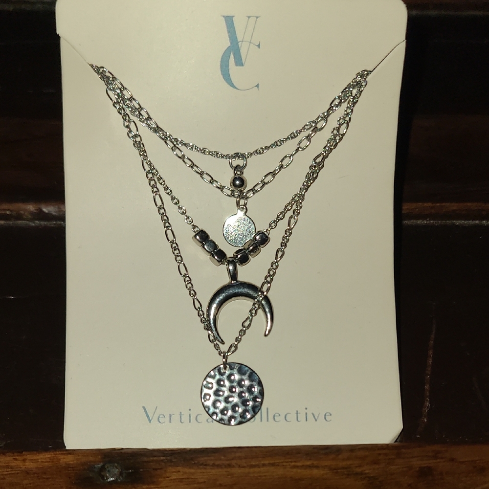 Silver Layered Necklace by